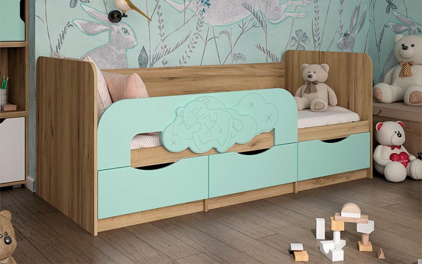 Детская Кровать «Мишка на облаке»