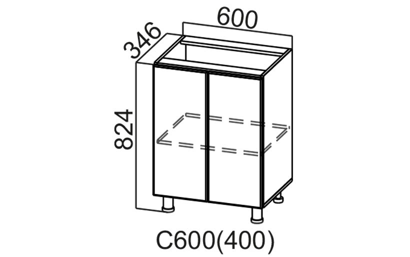 Стол-рабочий «Модерн С600» 400 